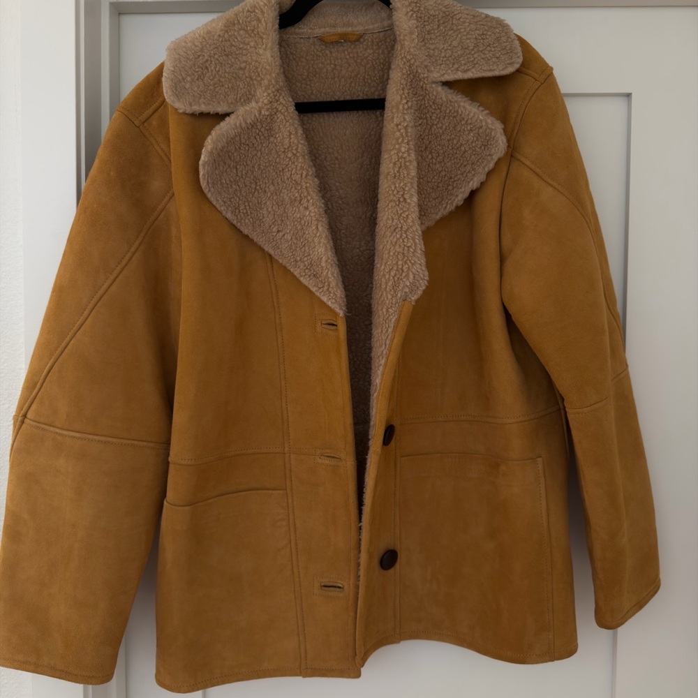 Reformation Tan Veda Luca Suede Jacket